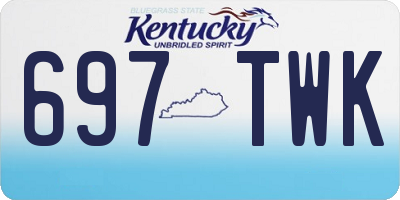 KY license plate 697TWK