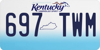 KY license plate 697TWM