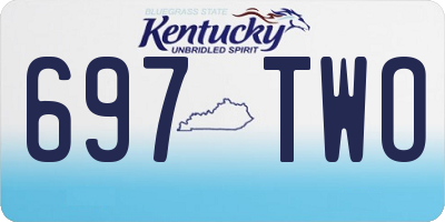 KY license plate 697TWO