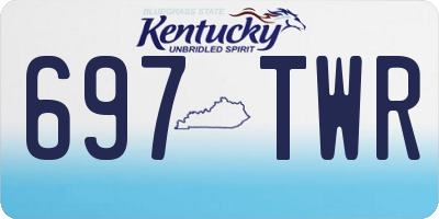 KY license plate 697TWR
