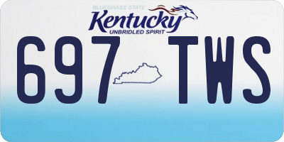 KY license plate 697TWS