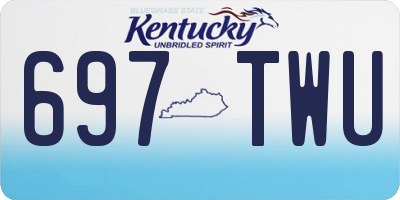 KY license plate 697TWU