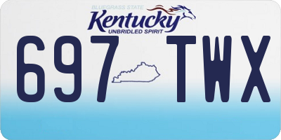 KY license plate 697TWX