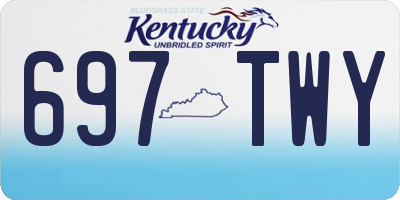 KY license plate 697TWY