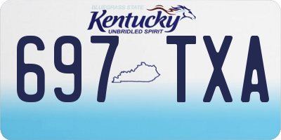 KY license plate 697TXA
