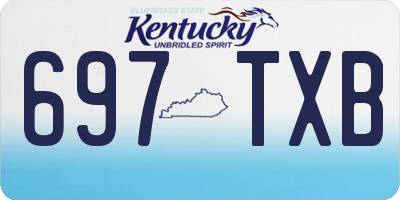 KY license plate 697TXB