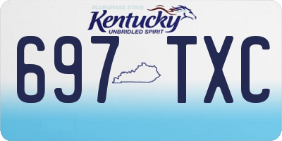 KY license plate 697TXC