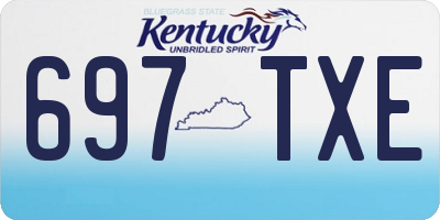 KY license plate 697TXE