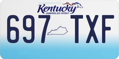 KY license plate 697TXF