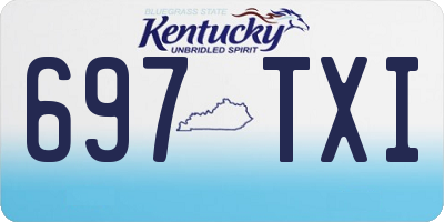 KY license plate 697TXI