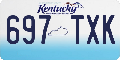 KY license plate 697TXK