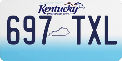 KY license plate 697TXL