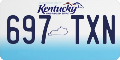 KY license plate 697TXN