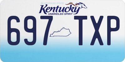 KY license plate 697TXP