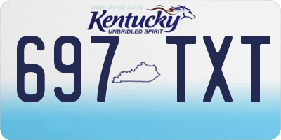 KY license plate 697TXT