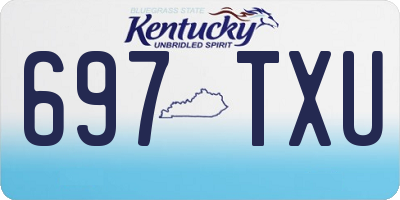 KY license plate 697TXU