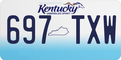 KY license plate 697TXW