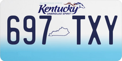 KY license plate 697TXY
