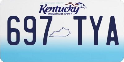 KY license plate 697TYA
