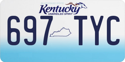 KY license plate 697TYC
