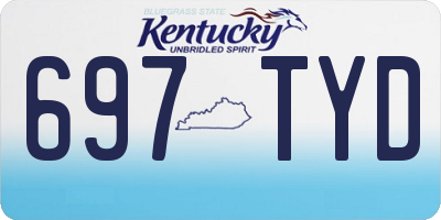 KY license plate 697TYD