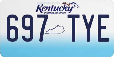 KY license plate 697TYE