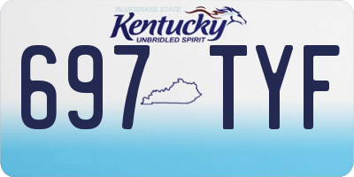 KY license plate 697TYF