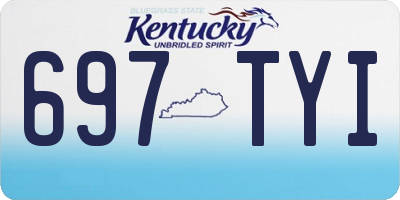 KY license plate 697TYI