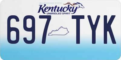 KY license plate 697TYK