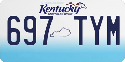 KY license plate 697TYM