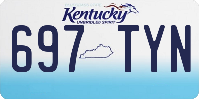 KY license plate 697TYN