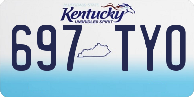 KY license plate 697TYO