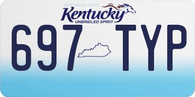 KY license plate 697TYP