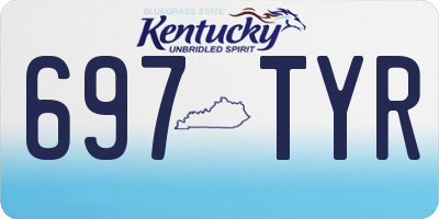 KY license plate 697TYR