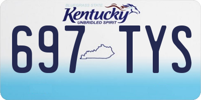 KY license plate 697TYS