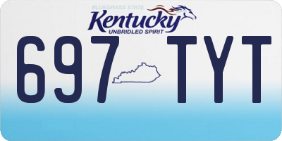 KY license plate 697TYT