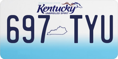 KY license plate 697TYU
