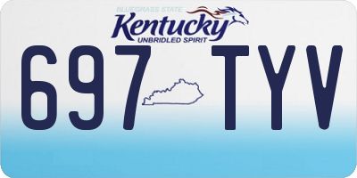 KY license plate 697TYV