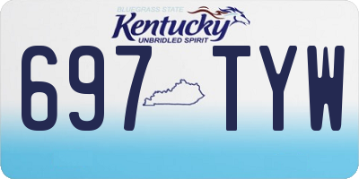 KY license plate 697TYW