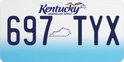KY license plate 697TYX