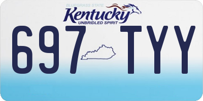 KY license plate 697TYY