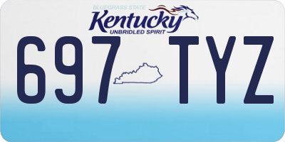 KY license plate 697TYZ