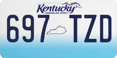 KY license plate 697TZD