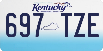 KY license plate 697TZE