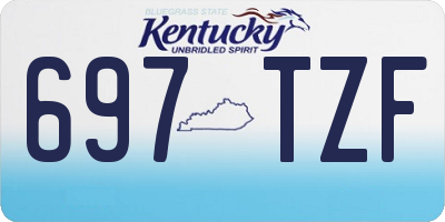 KY license plate 697TZF