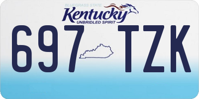 KY license plate 697TZK
