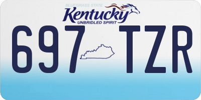 KY license plate 697TZR