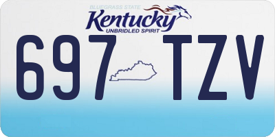 KY license plate 697TZV