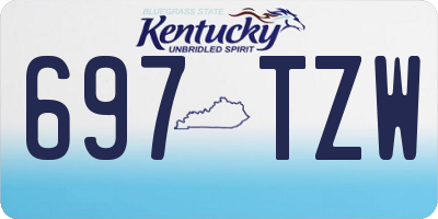 KY license plate 697TZW