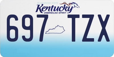 KY license plate 697TZX
